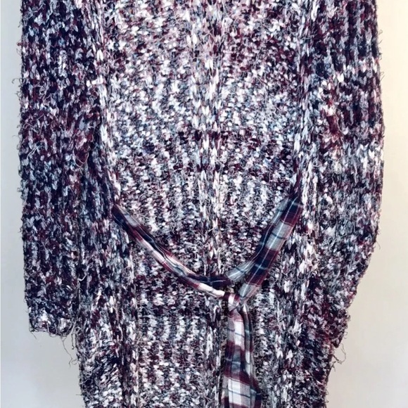 Byron Lars Purple  MIDI Cardigan Sweater with belt and pockets - Picture 6 of 7
